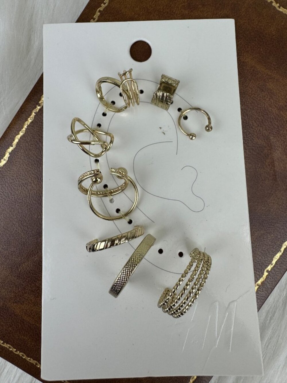 Unisex H&M Assorted Ear Cuffs Gold Tone